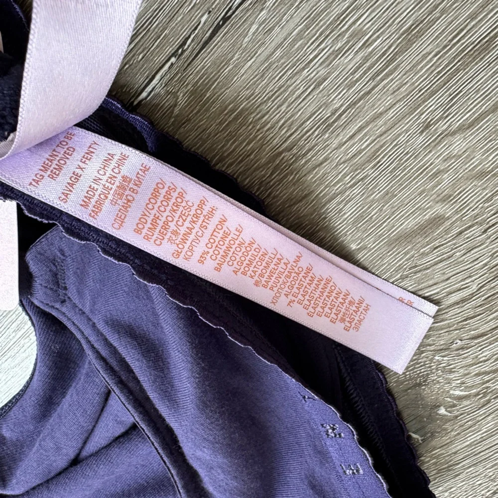 Savage X Fenty Purple Underwire Bra Lace Trim Adjustable Straps Women Size 36C - Picture 6 of 9